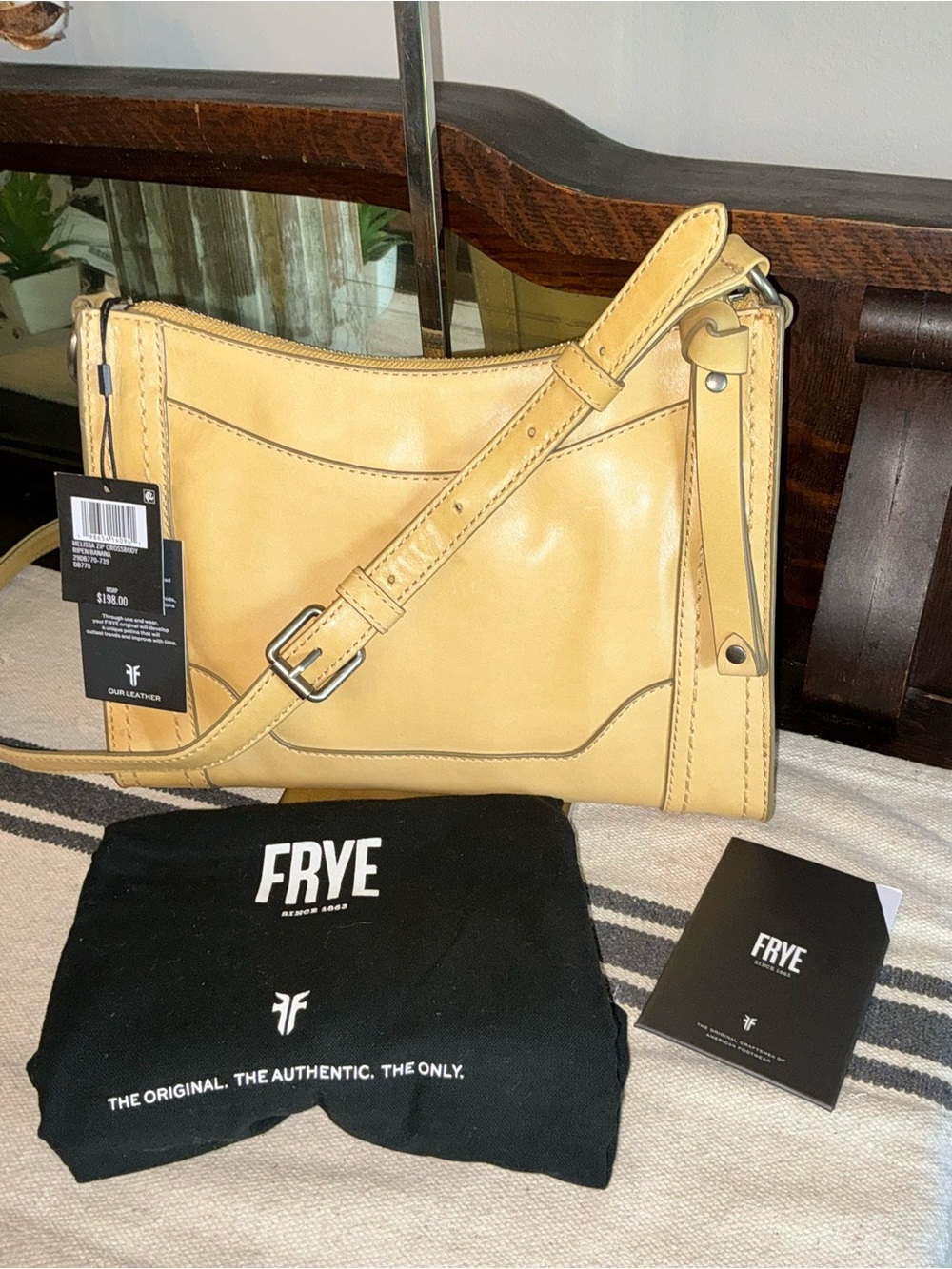 Frye Light Tan Leather ski jacket